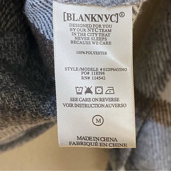 Blank NYC Easy‎ Does It Plaid Shacket - Picture 8 of 9